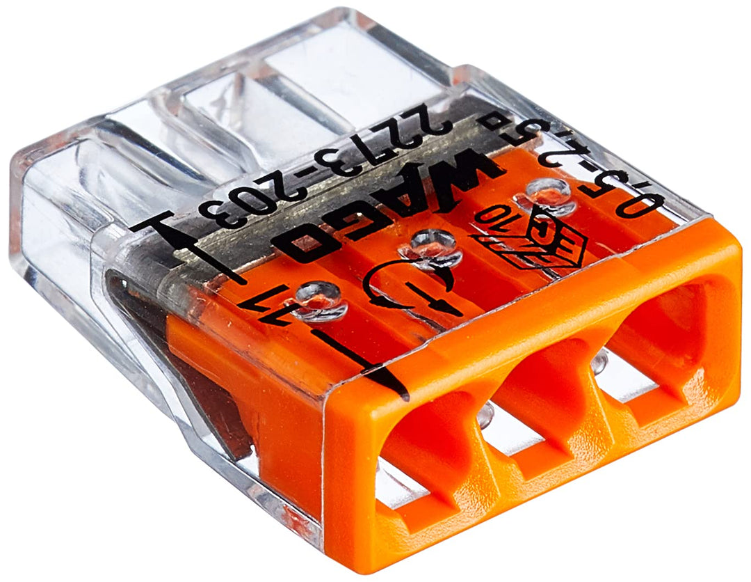 Kopp Wago COMPACT-Verbindungsdosenklemme 3-Leiter-Klemme 0,5-2,5 mm² Inhalt 100 Stück, Transparent/o