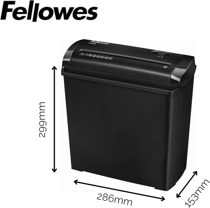 Fellowes 6008101 Powershred P-30C Aktenvernichter, Partikelschnitt, 22 cm, Schwarz