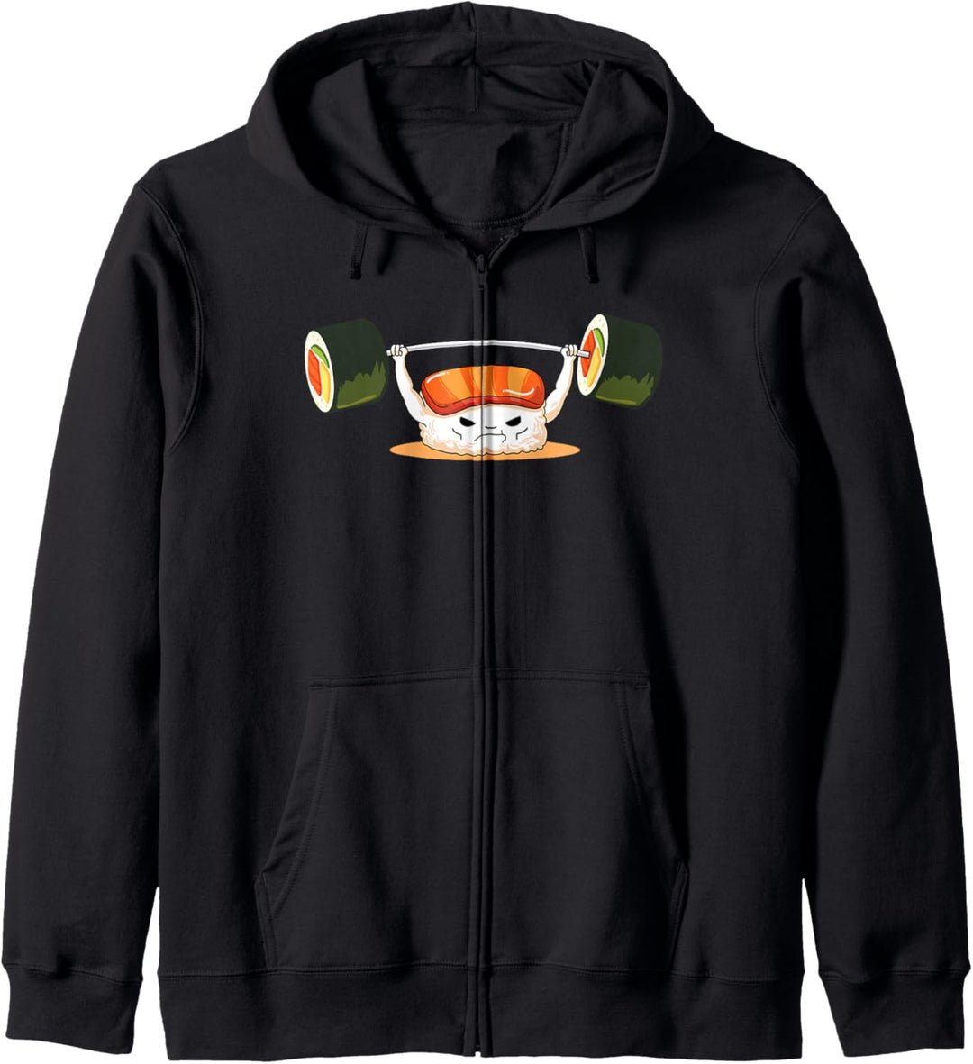 Funny Sushi Gewichtheben I Love Sushi Rolls Gym Fitness Kapuzenjacke