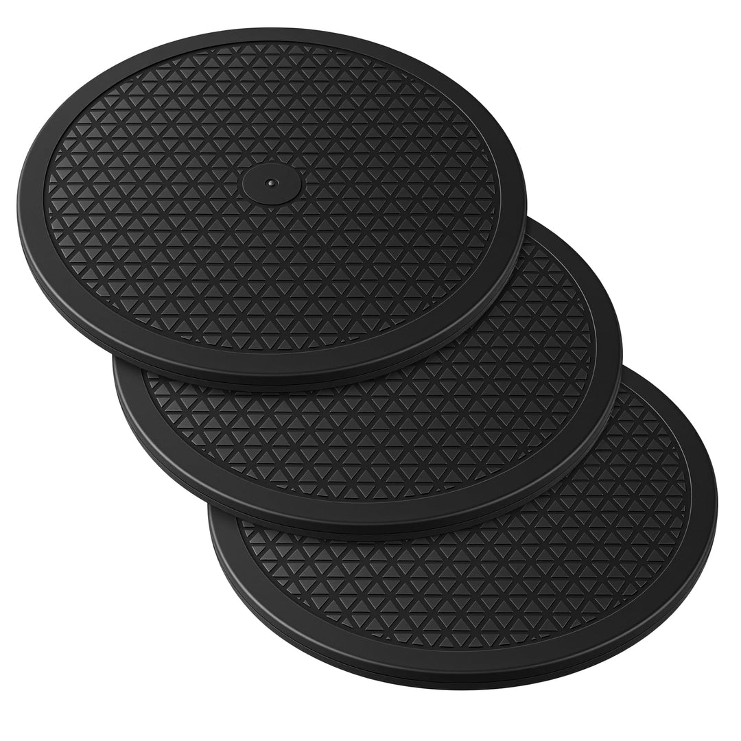 3 Stück Drehbar Plattform 30cm, 360 Grad Drehscheibe Schwarz Drehteller Universal Drehplatte, Drehpl