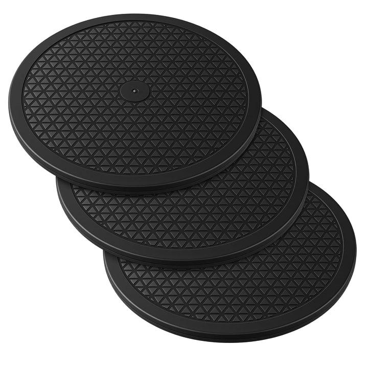3 Stück Drehbar Plattform 30cm, 360 Grad Drehscheibe Schwarz Drehteller Universal Drehplatte, Drehpl