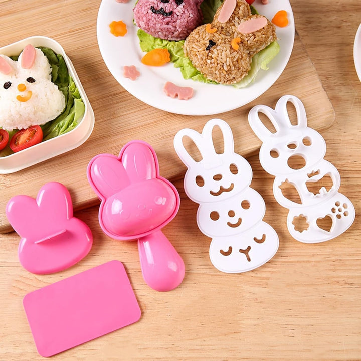 Natudeco DIY-Reisbällchen-Form, süsses Kaninchen, Sushi, Bento-Maker, Lebensmittelqualität, Reisroll