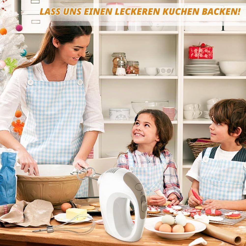 Leaflai Handrührer Elektrisch-Handrührgerät, 5 StuFen Handmixer | Enthalten 1 Schneebesen, 2 Rührbes