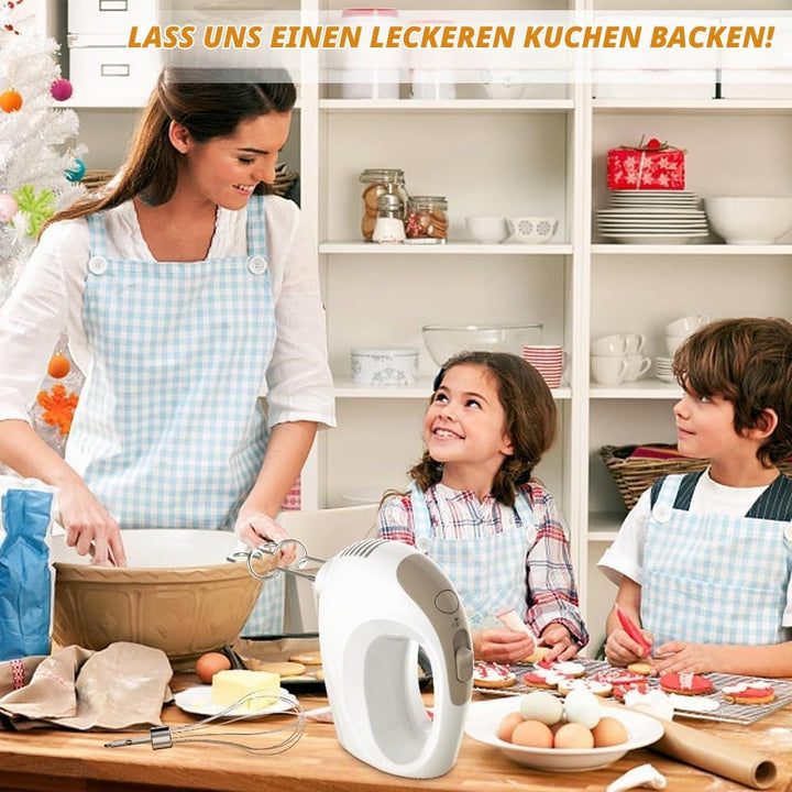 Leaflai Handrührer Elektrisch-Handrührgerät, 5 StuFen Handmixer | Enthalten 1 Schneebesen, 2 Rührbes