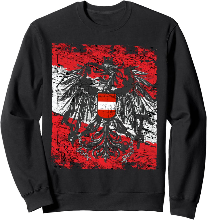 Österreich Shirt Adler Wappen Fahne Austria Herren & Damen Sweatshirt
