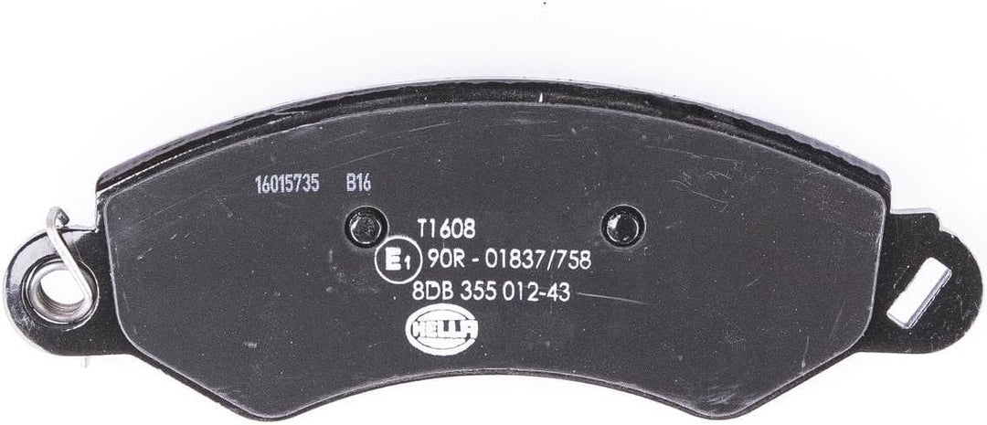 HELLA PAGID 8DB 355 012-431 Bremsbelagsatz - T1608 - Dicke/Stärke: 18.4mm - Bremssystem: Bosch - mit