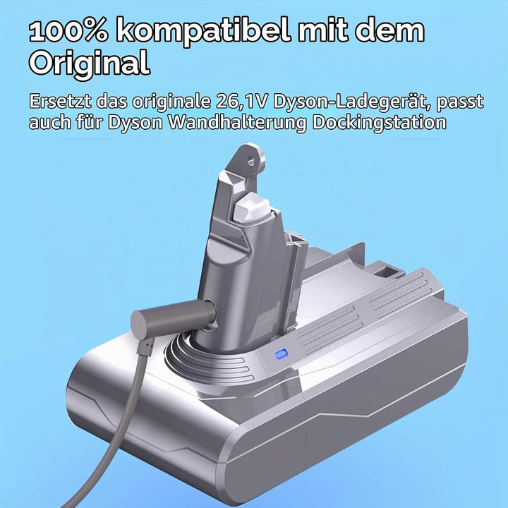 POANES 26.1V Staubsauger Ladegerät Ersatz für Original Dyson V8 V7 V6 Absolute Ladekabel für Dyson A