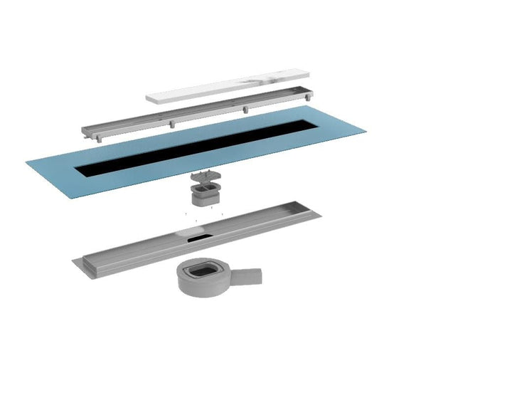 Duschrinne 90cm Edelstahl Bodenablauf - 360° Siphon Befliesbar Duschablauf Flach mit Geruchsstop Haa