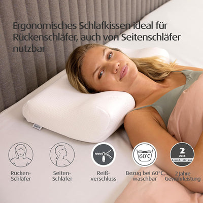 TEMPUR Millennium Kopfkissen Memory Foam, ergonomisches Nackenstützkissen für Rücken- und Seitenschl