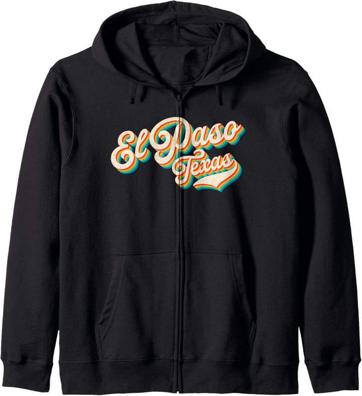 70s Vintage Retro El Paso Texas Throwback Gift Kapuzenjacke