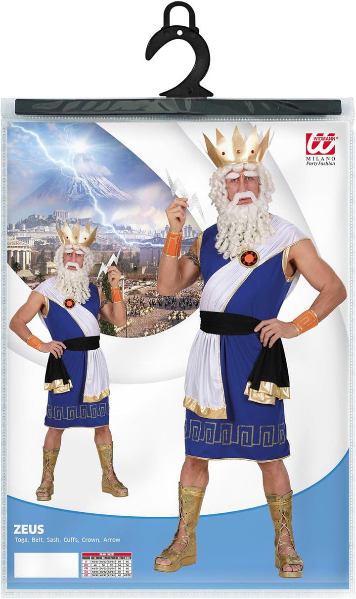 WIDMANN 73610 COSTUME TUNICA BLU XXL ZEUS #7361, XXL