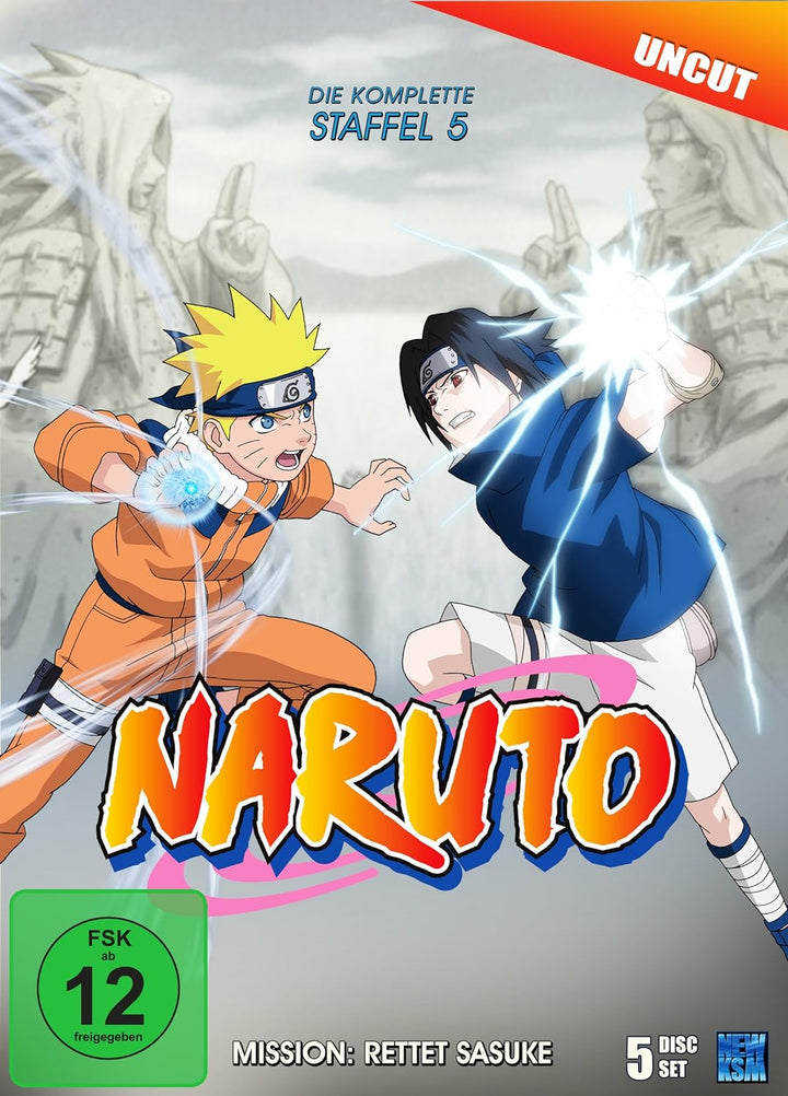 Naruto, Staffel 5: Mission: Rettet Sasuke (Episoden 107-135, uncut) [5 DVDs], DVD