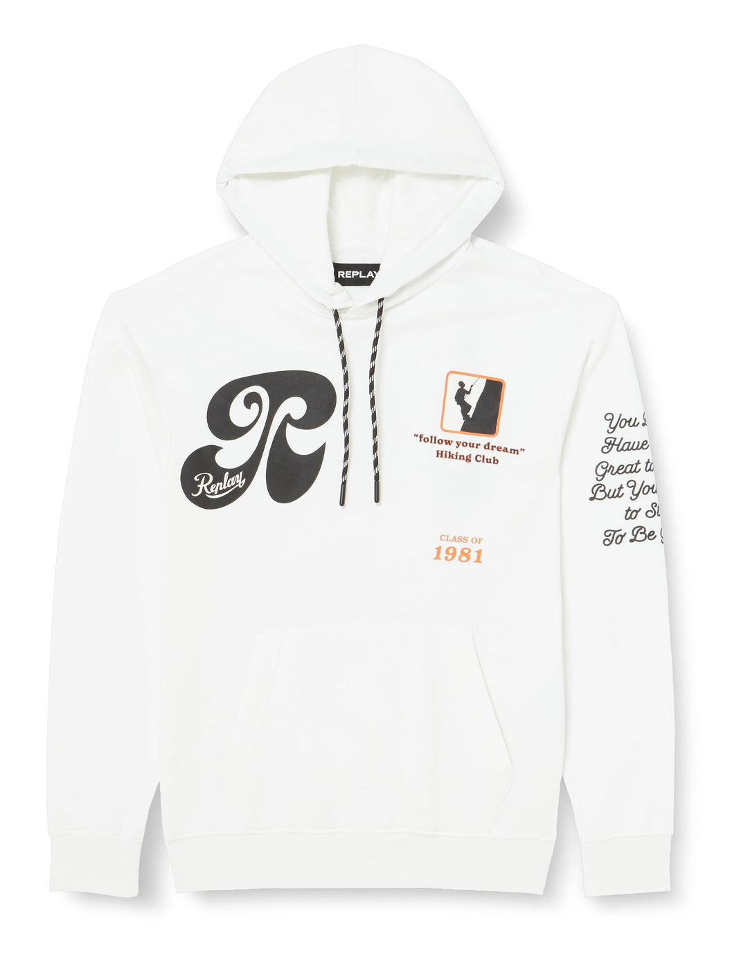 Replay Herren Hoodie mit Kapuze M Chalk.. 801, M Chalk.. 801