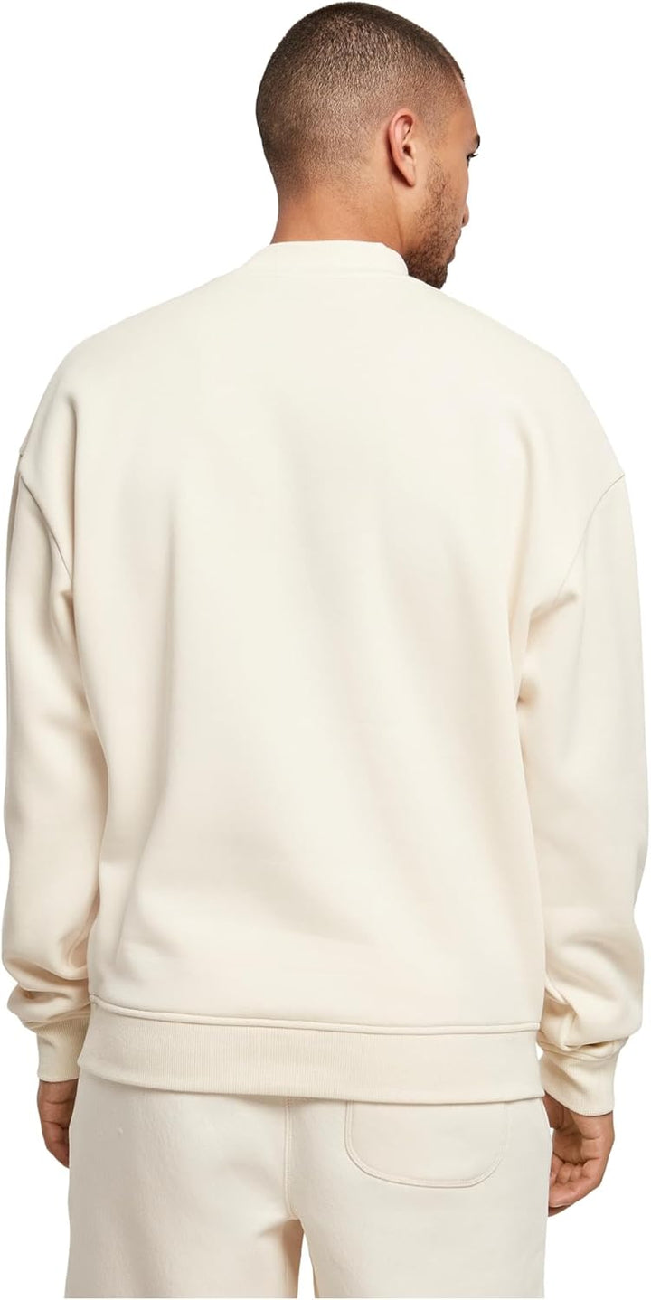 Urban Classics Herren Pullover mit hohem Rippkragen, weites Mock Neck Sweatshirt, überschnittene Sch