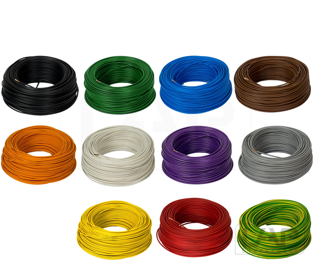 100m 2,5mm² LAPP Kabel H07V-K Einzelader Litze Leitung Einzelader flexibel (Grau), Grau