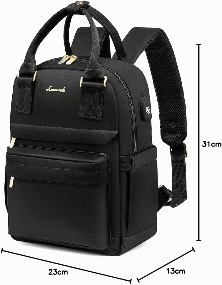 LOVEVOOK 13,3 Zoll Rucksack Damen Klein, Wasserdicht Cityrucksack Handtasche 2 in 1, Mini Tasche Day