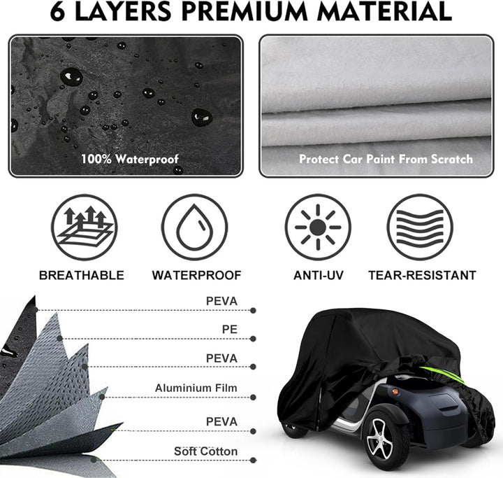 Vollgarage Autoabdeckung Ersatz für Renault Twizy 2012-2023, Auto Abdeckplane Autogarage Autoplane G