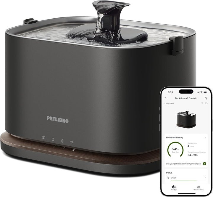 PETLIBRO Upgrade Katzenbrunnen - Kabelloser Trinkbrunnen für Katze mit App-Überwachung, 3L/101oz Doc