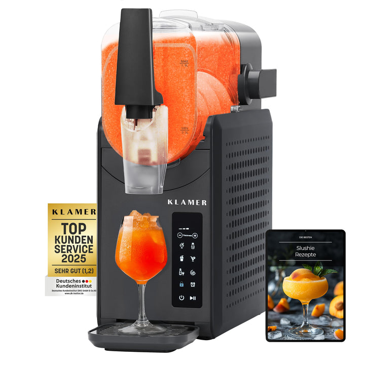 KLAMER Slush Maschine, mit 5 voreingestellten Programmen: Slushie, Cocktail, Milchshake, Frappé, Wei