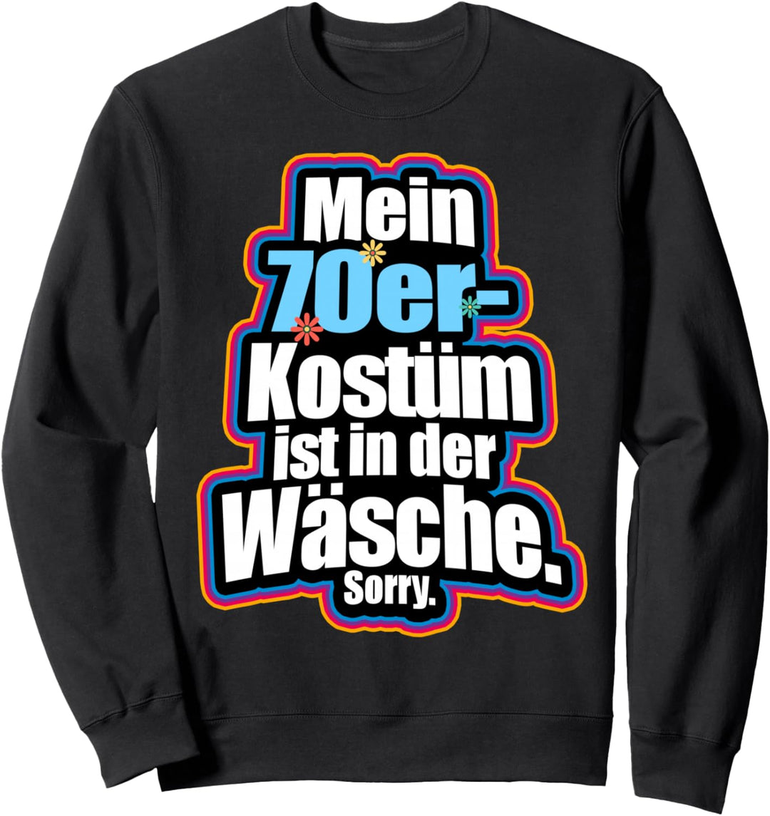 70er Party Kostüm Ist In Der Wäsche Retro Outfit Siebziger Sweatshirt