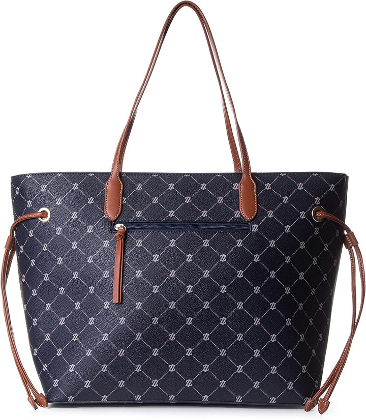 Lazarotti Palermo Shopper Tasche Damen | Tote Bag mit seitlichen Kordelzügen | XXL Schultertasche 37