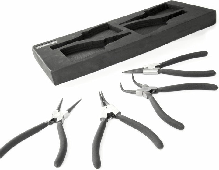 Zehn Tools Sicherungsringzangen-Set in Schaumstoff-Werkzeugkasten, 4-teilig