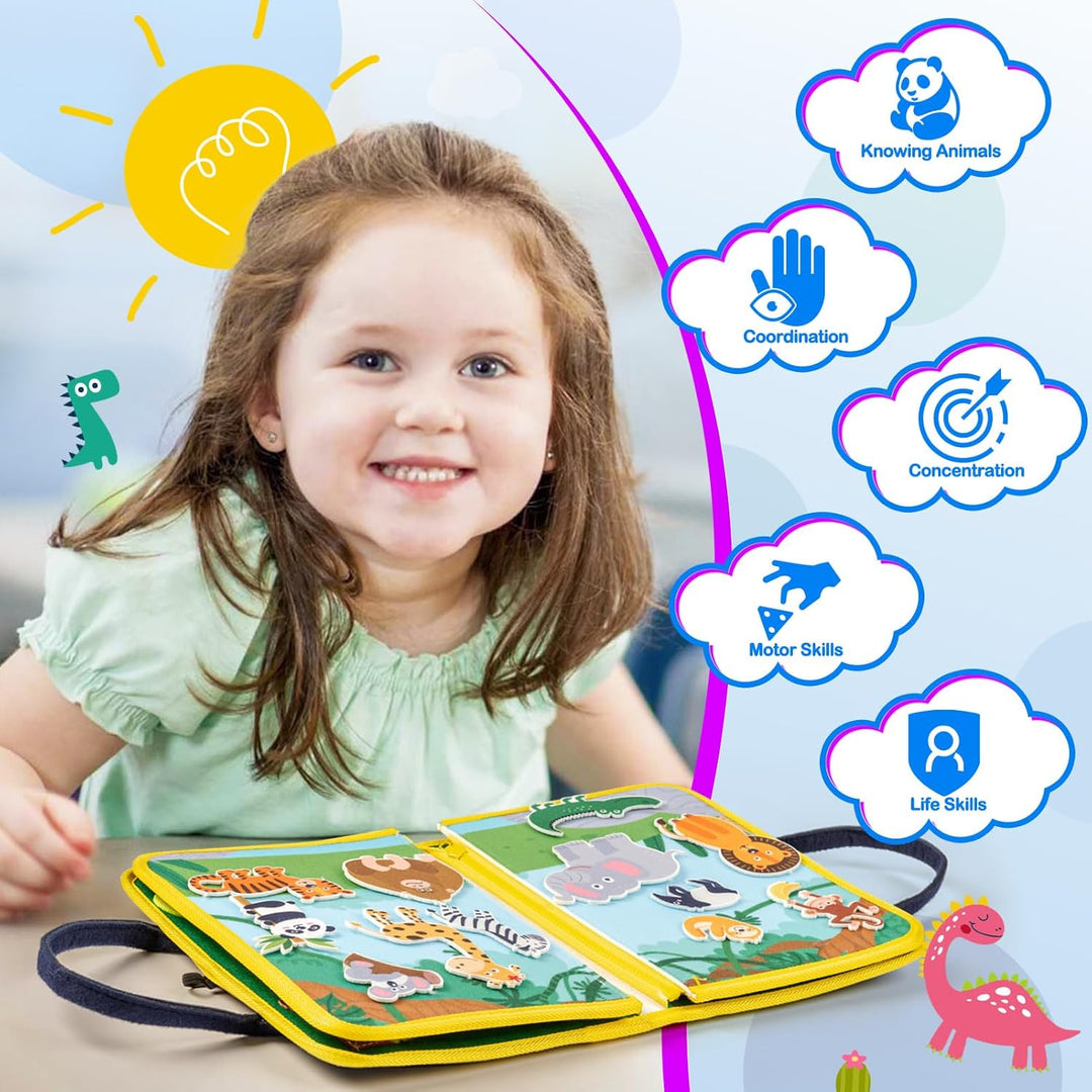 Uping Busy Board Activity Board Baby Sensorisches Montessori Spielzeug ab 3 Jahre Lernspielzeug Gesc