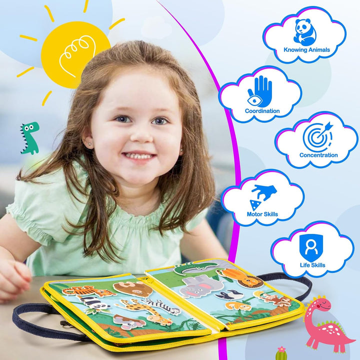 Uping Busy Board Activity Board Baby Sensorisches Montessori Spielzeug ab 3 Jahre Lernspielzeug Gesc