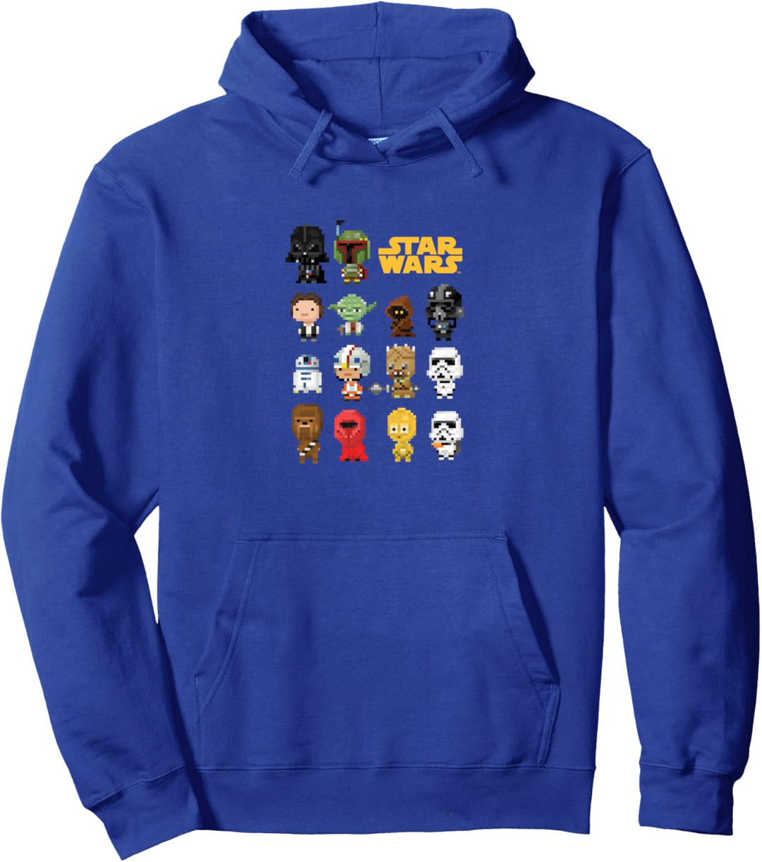 Star Wars Heroes Villains 8-Bit Pixel Sprites Pullover Hoodie