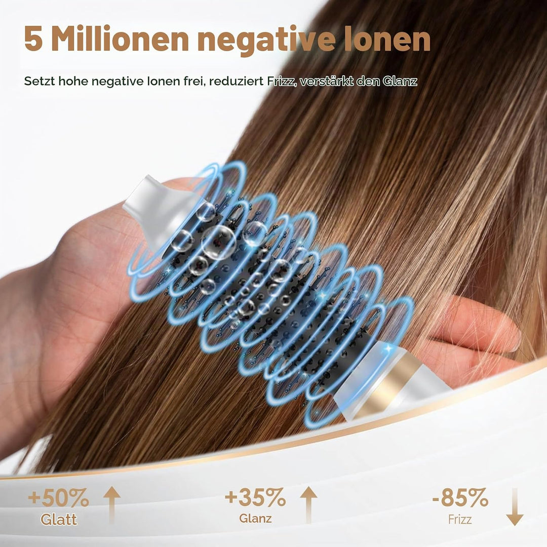 Air Styler Haartrockner 5 in 1, Multifunktionaler Haarstyler mit 5 Zubehörteilen, Haartrockner, Föhn