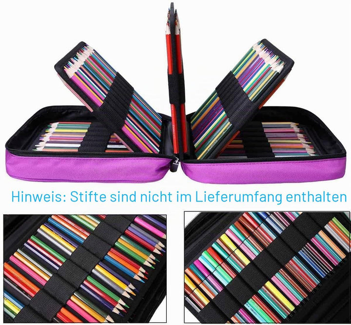JAKAGO Grosse Federmäppchen XXL mit 220 Schlitze Stifte Aufbewahrung, Wasserdichtes Stiftetasche für