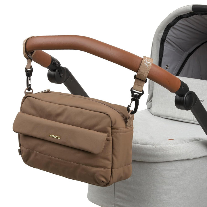LÄSSIG Kinderwagentasche Buggy Organizer mit Befestigung Hazelnut, Hazelnut
