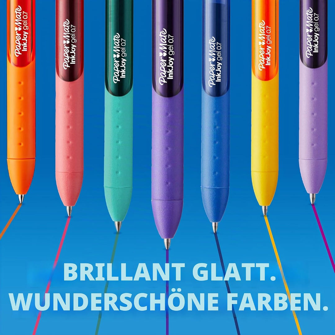 PAPER MATE InkJoy Gelstifte | mittlere Spitze (0,7mm) | sortierte Farben | 14 Stück Gemischte Farben