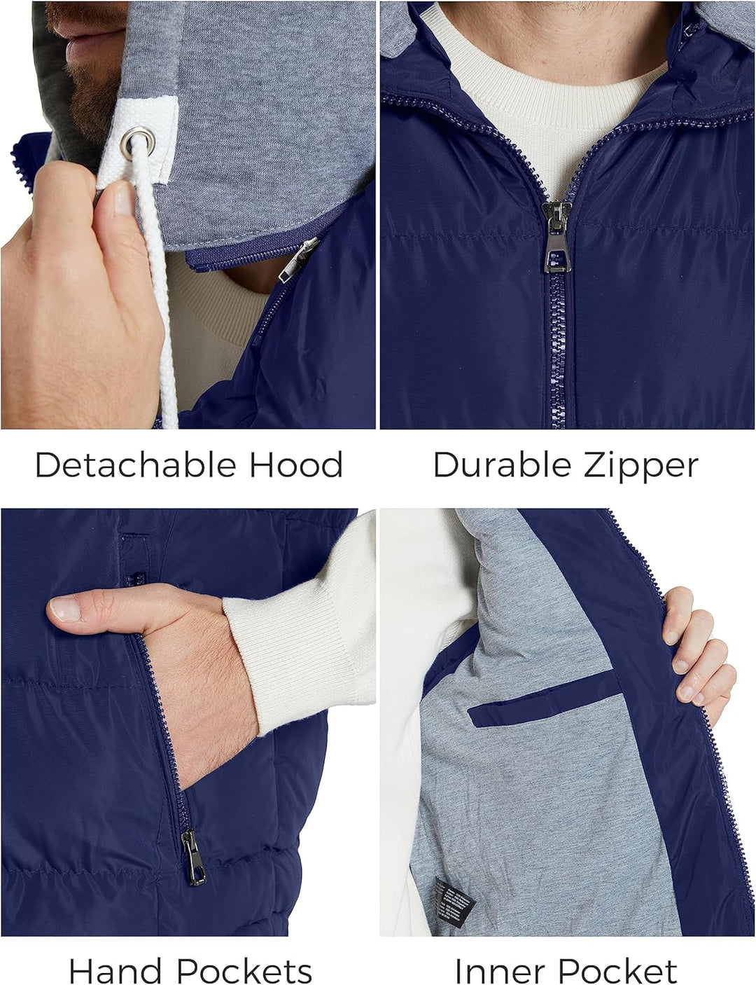 ZSHOW Herren Winter Weste Gesteppte Polsterung Puffer Ärmellos Jacke Warme Outdoor Weste Körperwärme