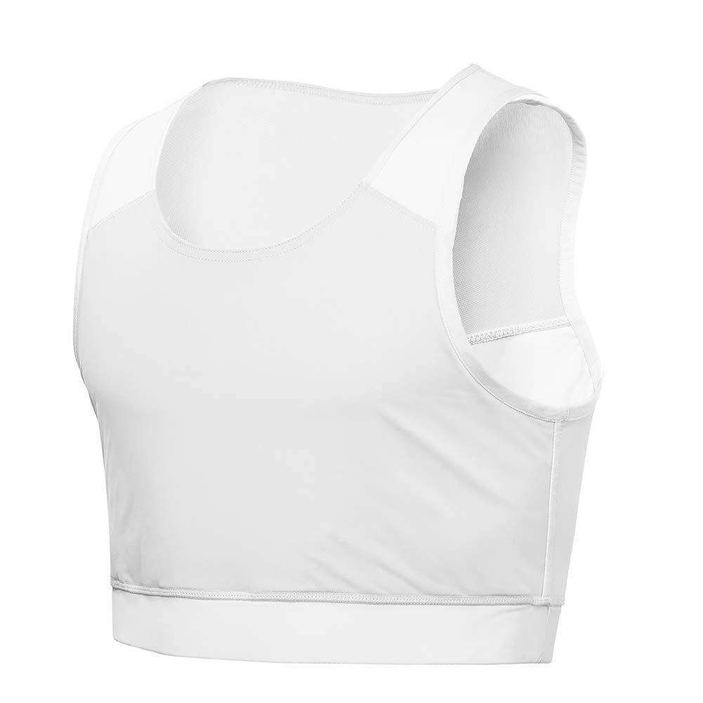 Idtswch Chest Binder For Transgender Breast Binder Half Ftm Binder chest compression Bra (White 165