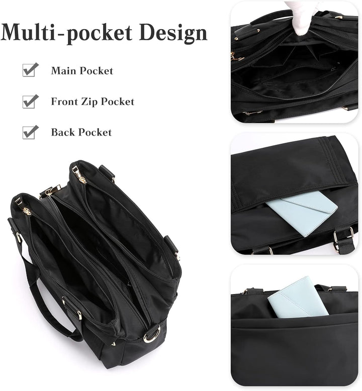PORRASSO Umhängetasche Nylon Schultertasche Damen Multi Tasche Handtasche Mädchen Crossbody Bag für