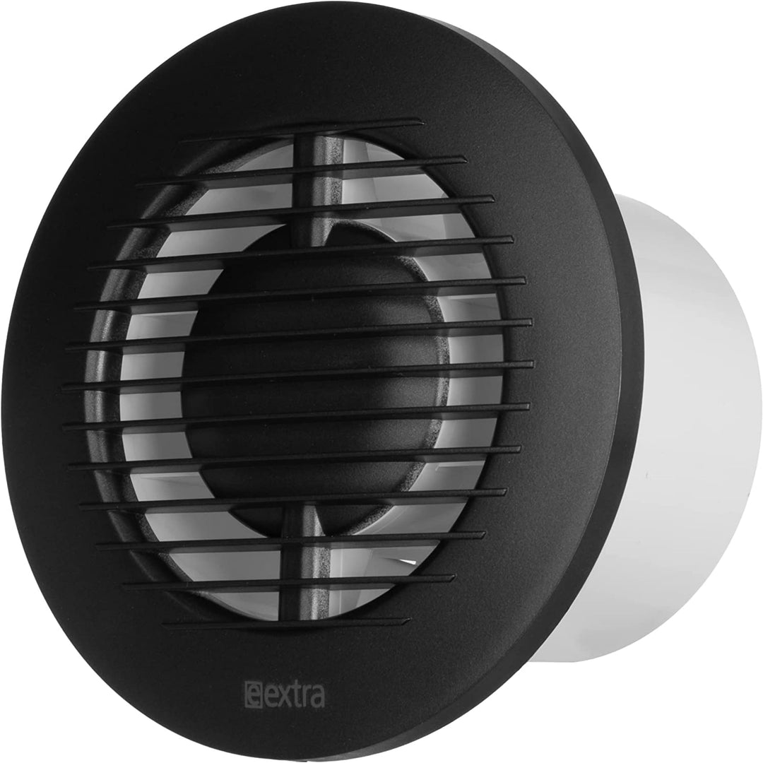 Ø 100mm Anthrazit Badlüfter - Ventilator mit Kugellager - Lüfter für Effiziente Belüftung im Bad Kuc
