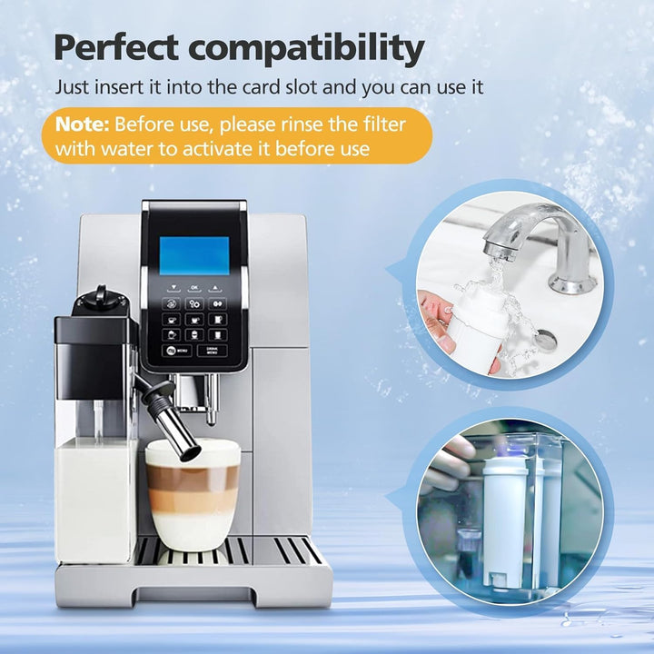 DLSC002 Water Filter for DeLonghi Coffee Machine, Water Filter Replacement Compatible with De'Longhi