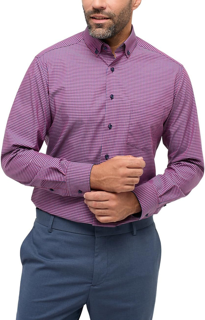 ETERNA Male T-Shirt mit Rundhals 40 Rot, 40 Rot