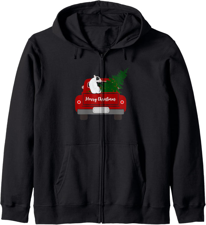 Netter Bullterrier - Retro Weihnachten Kapuzenjacke