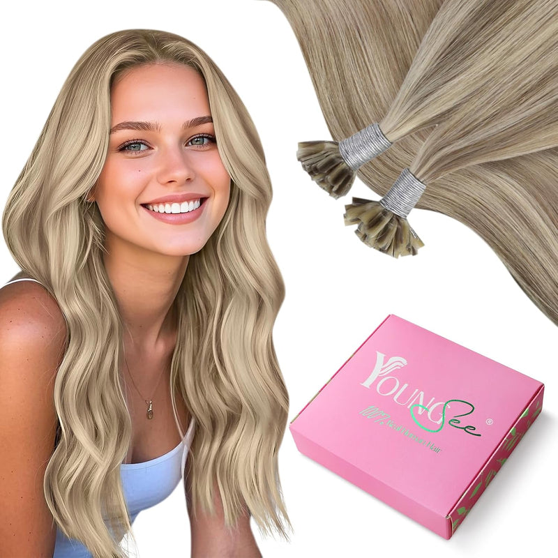 YoungSee Bonding Extensions Echthaar 40 cm Extensions Echthaar Bondings 1g Extensions Bondings Echth