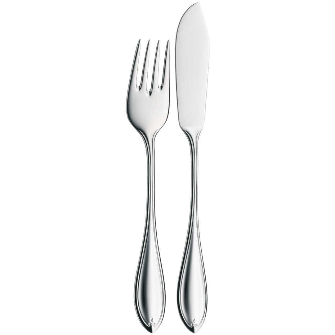 WMF Premiere Fischbesteck 2 teilig, Fischset für 1 Person, Fischgabel, Fischmesser, Cromargan protec