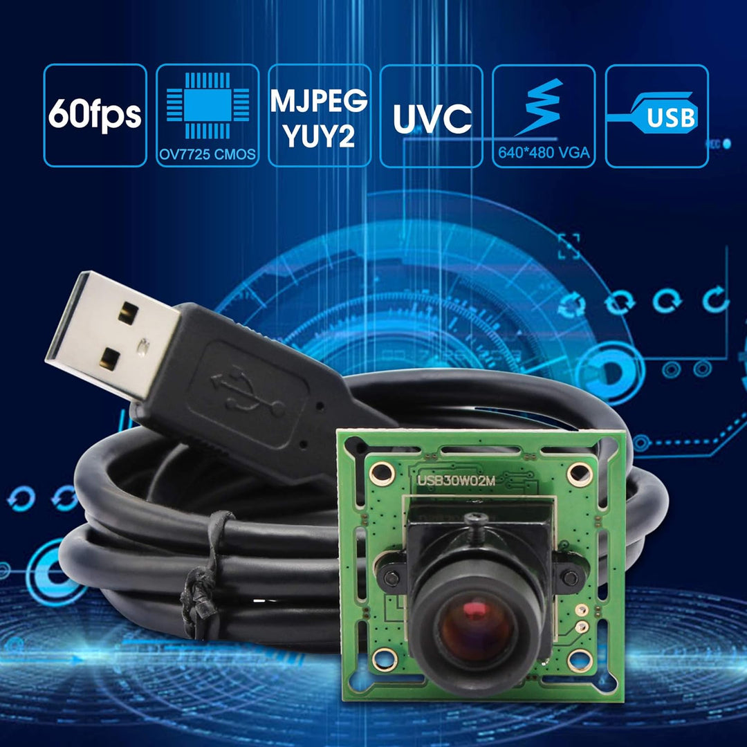 G 60fps USB Kameramodul 0.3mp Webcam modul Weitwinkel VGA Webkamera,480P 8mm Objektiv USB mit Kamera