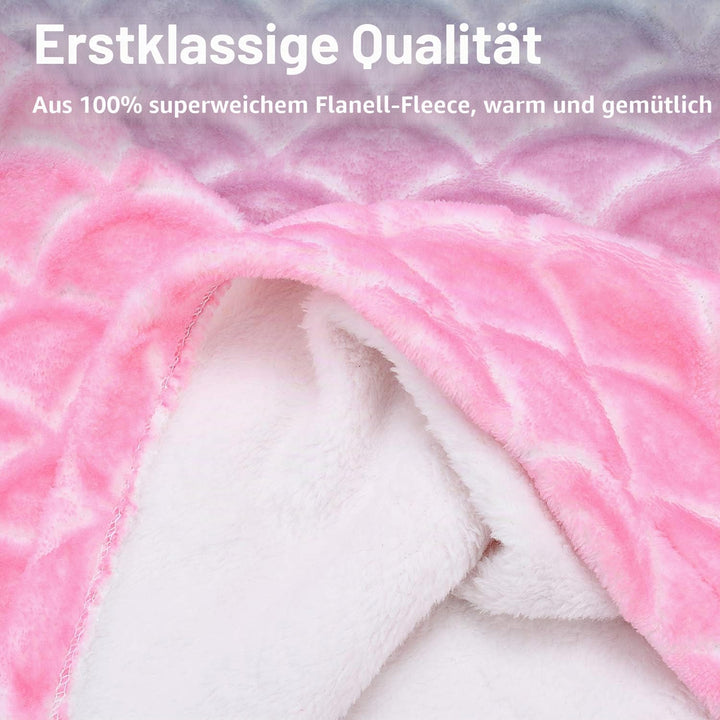 Catalonia Classy Meerjungfrau Decke, Flauschig Plüsch Fleece Meerjungfrauen Flosse Kuscheldecke, Mee