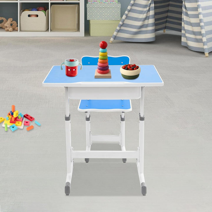 Kinderschreibtisch Stuhl Höhenverstellbar, Verstellbarer Schreibtisch und Stuhl, Schreibtisch-Set fü