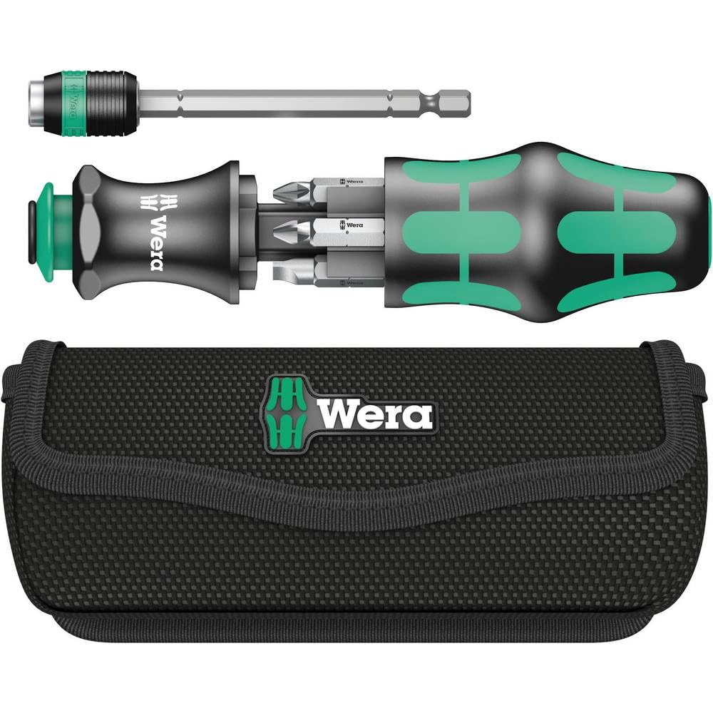 Wera Kraftform Kompakt 20 mit Tasche, 7-teilig, Schwarz-Grün, 05051021001 Schwarz Grün KK 20 mit Tas