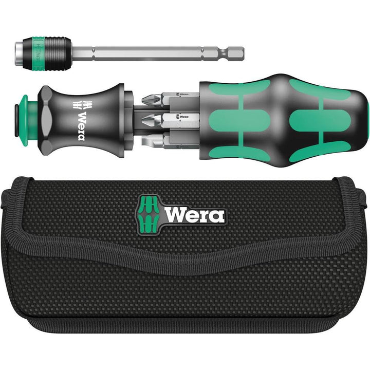 Wera Kraftform Kompakt 20 mit Tasche, 7-teilig, Schwarz-Grün, 05051021001 Schwarz Grün KK 20 mit Tas