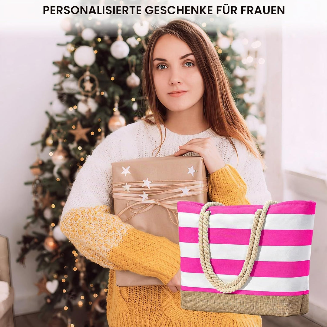 oscaurt Strandtasche XXL Familie Shopper Tasche Damen Badetasche Wasserdicht Umhängetasche Beach Tot