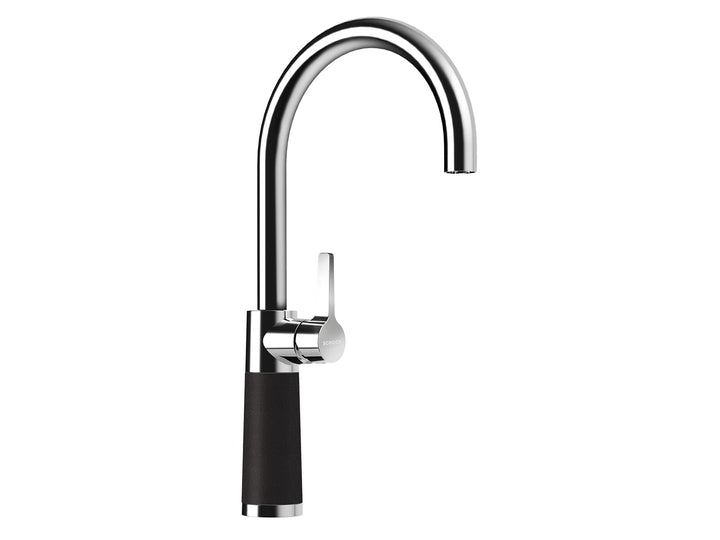 SCHOCK Küchenarmatur SC-520 Nero – Hochdruck Armatur CRISTALITE mit Festauslauf und Standard Norm-An