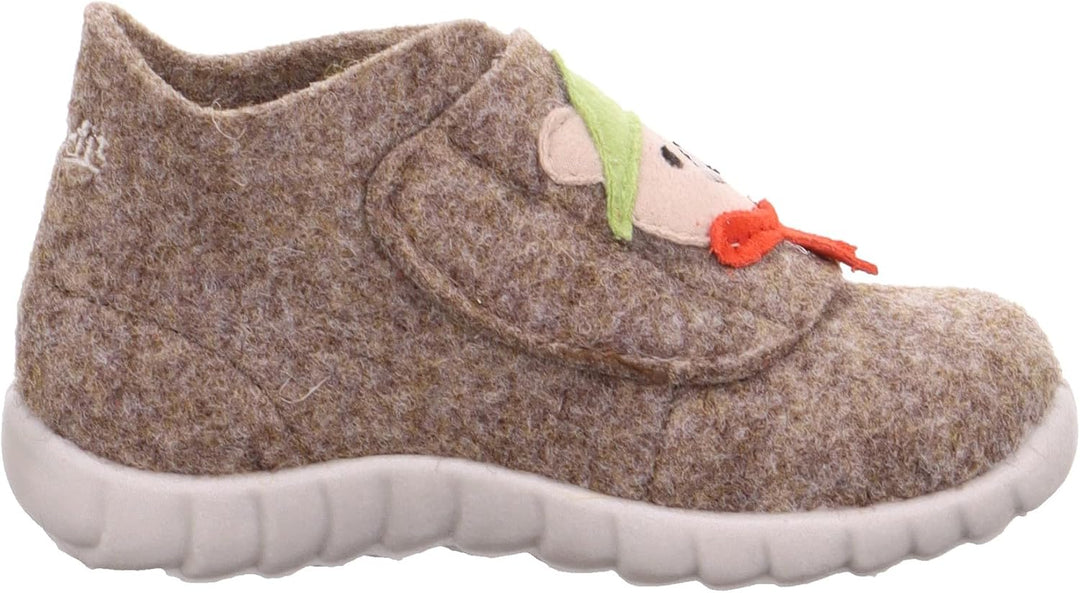 Superfit Baby-Jungen Happy Wollfilz Hausschuh 22 EU Beige 4010, 22 EU Beige 4010